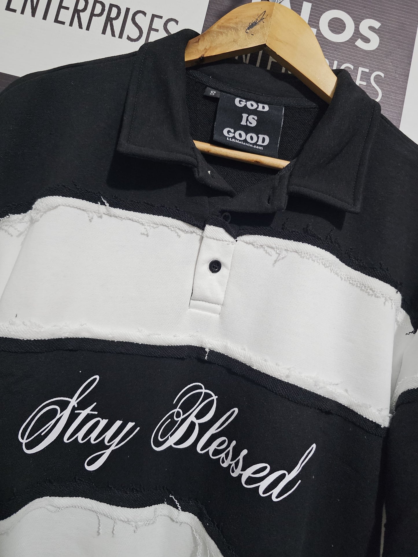 Distressed Stay Blessed Polo