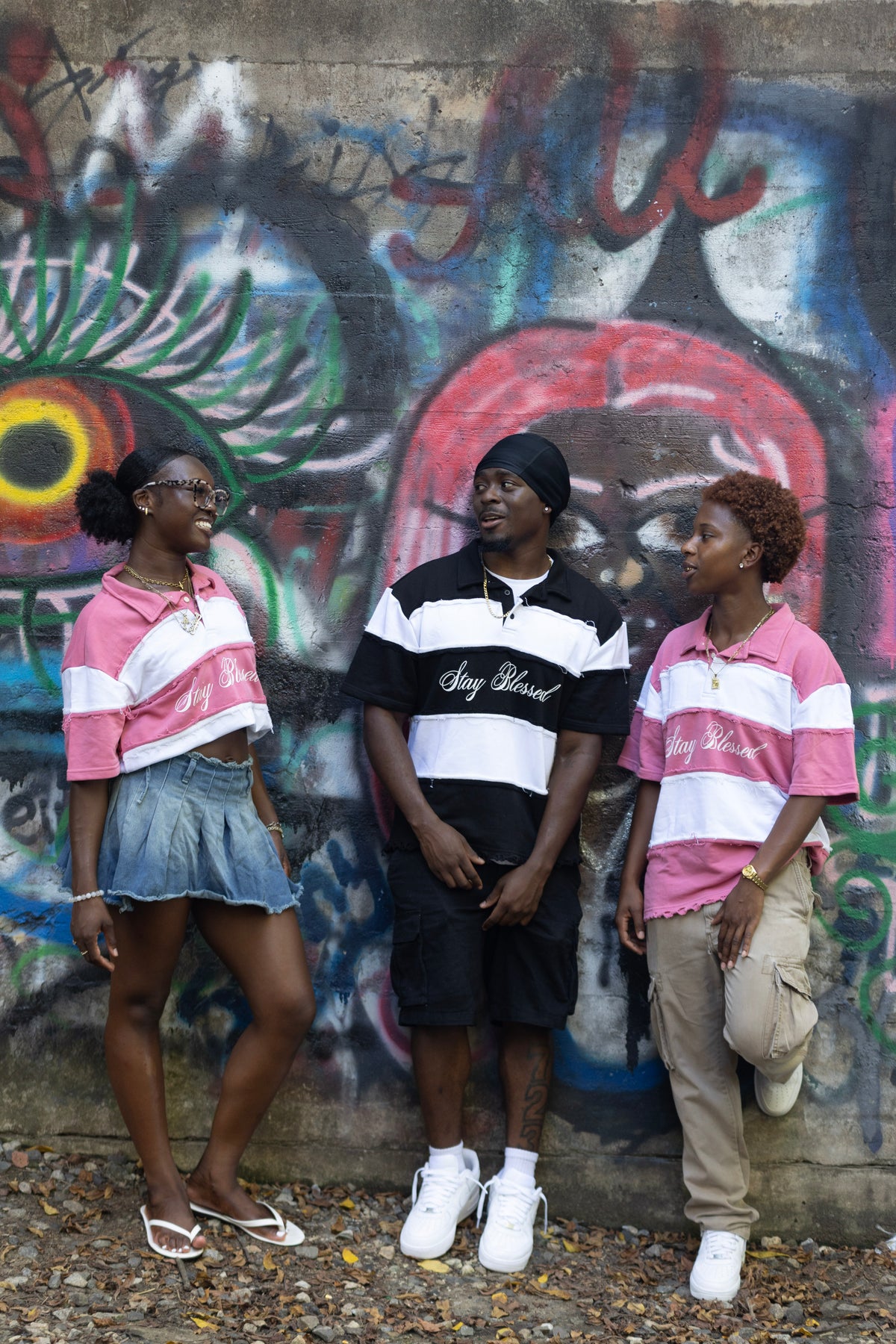 Distressed Stay Blessed Polo